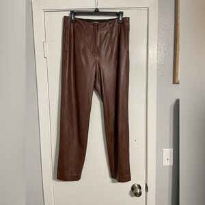 Express Men's Chocolate Brown Leather Pants